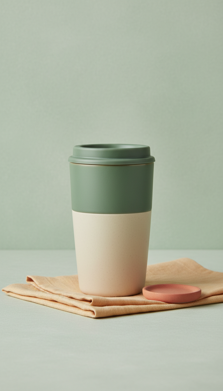 Ceramic Travel Mug with Silicone Grip